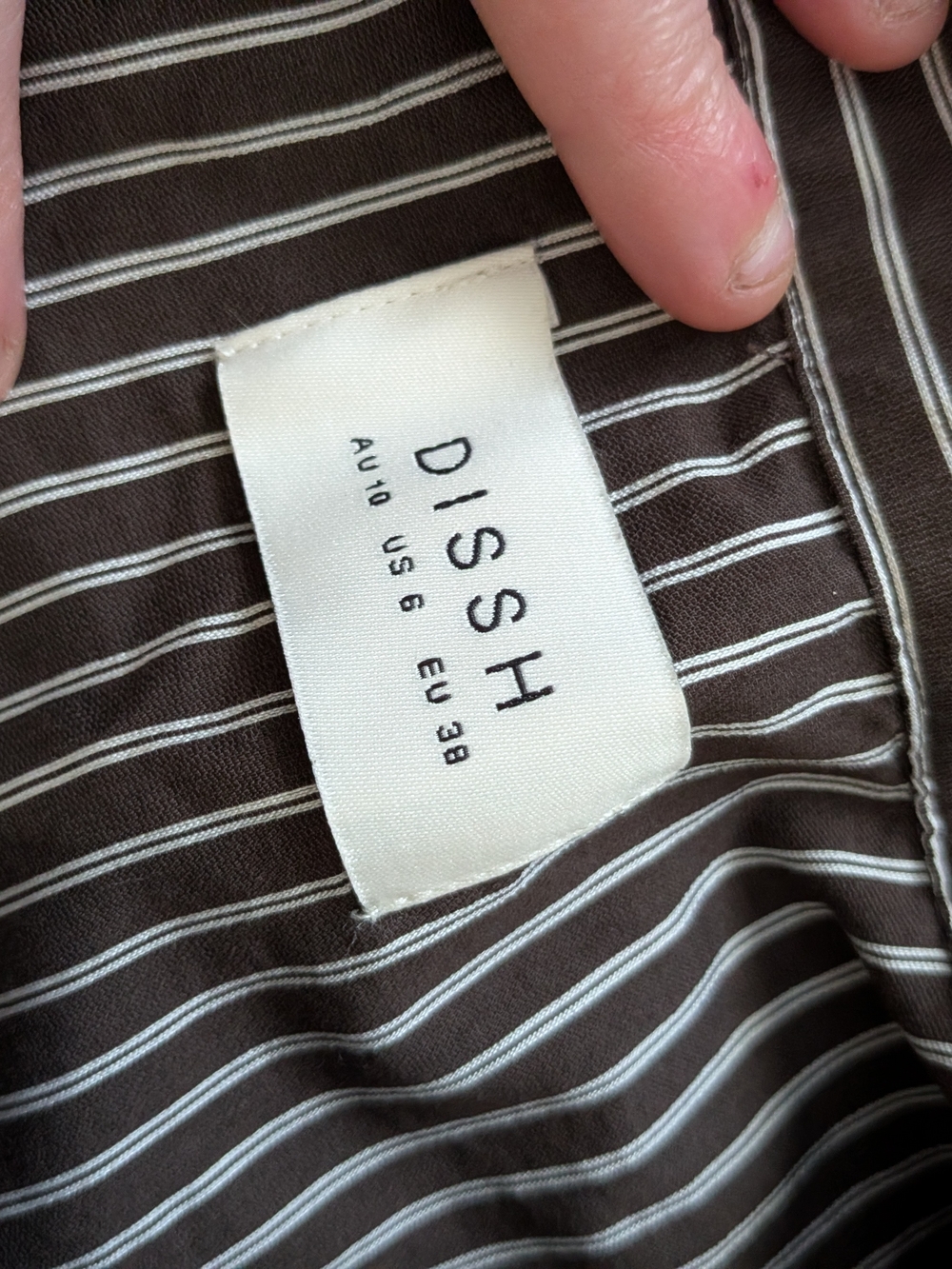 DISSH Brown and White Striped Shirt And Short Set - Picture 8 of 11
